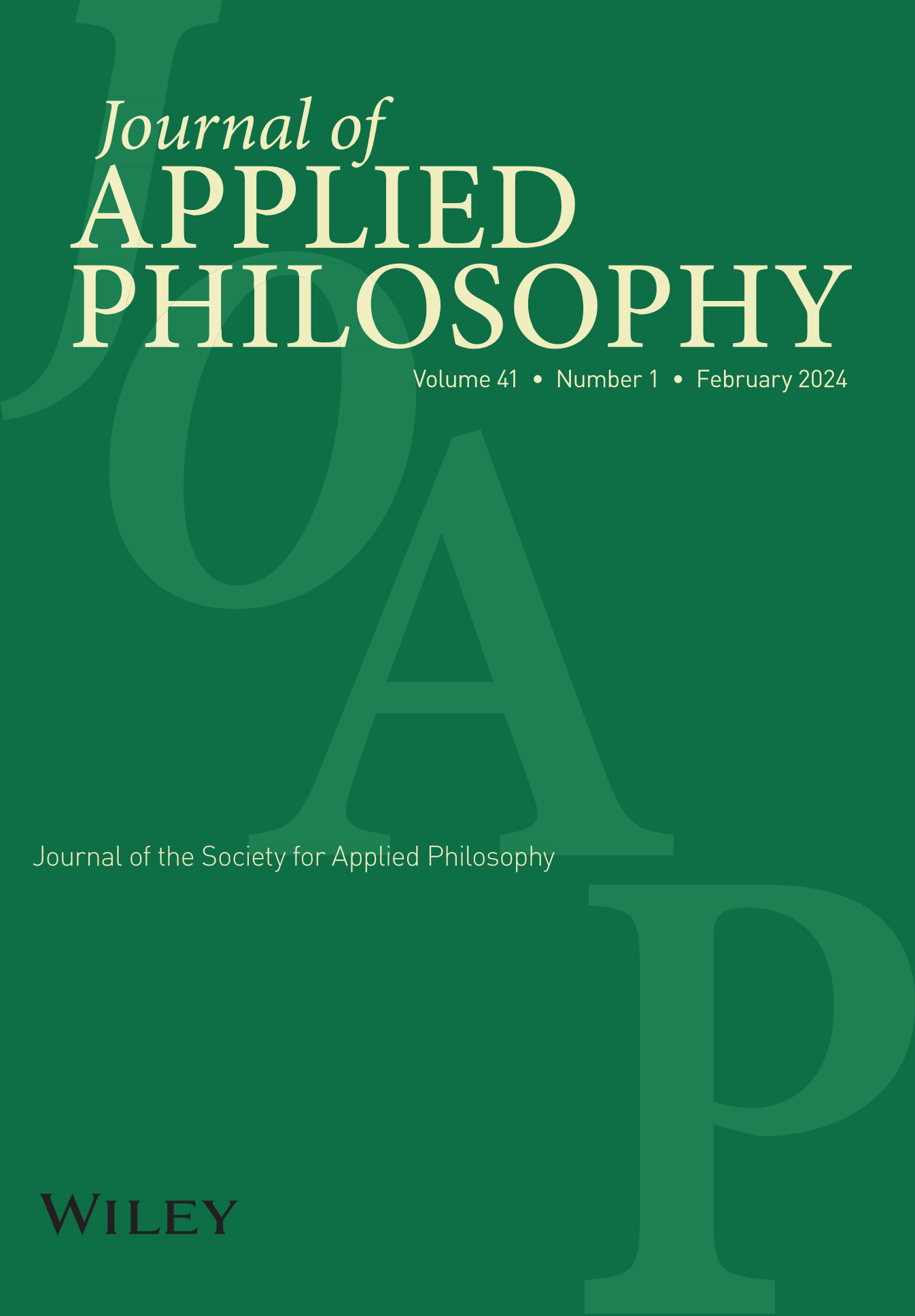 J Applied Philosophy - 2024 - - Issue Information_Page_1