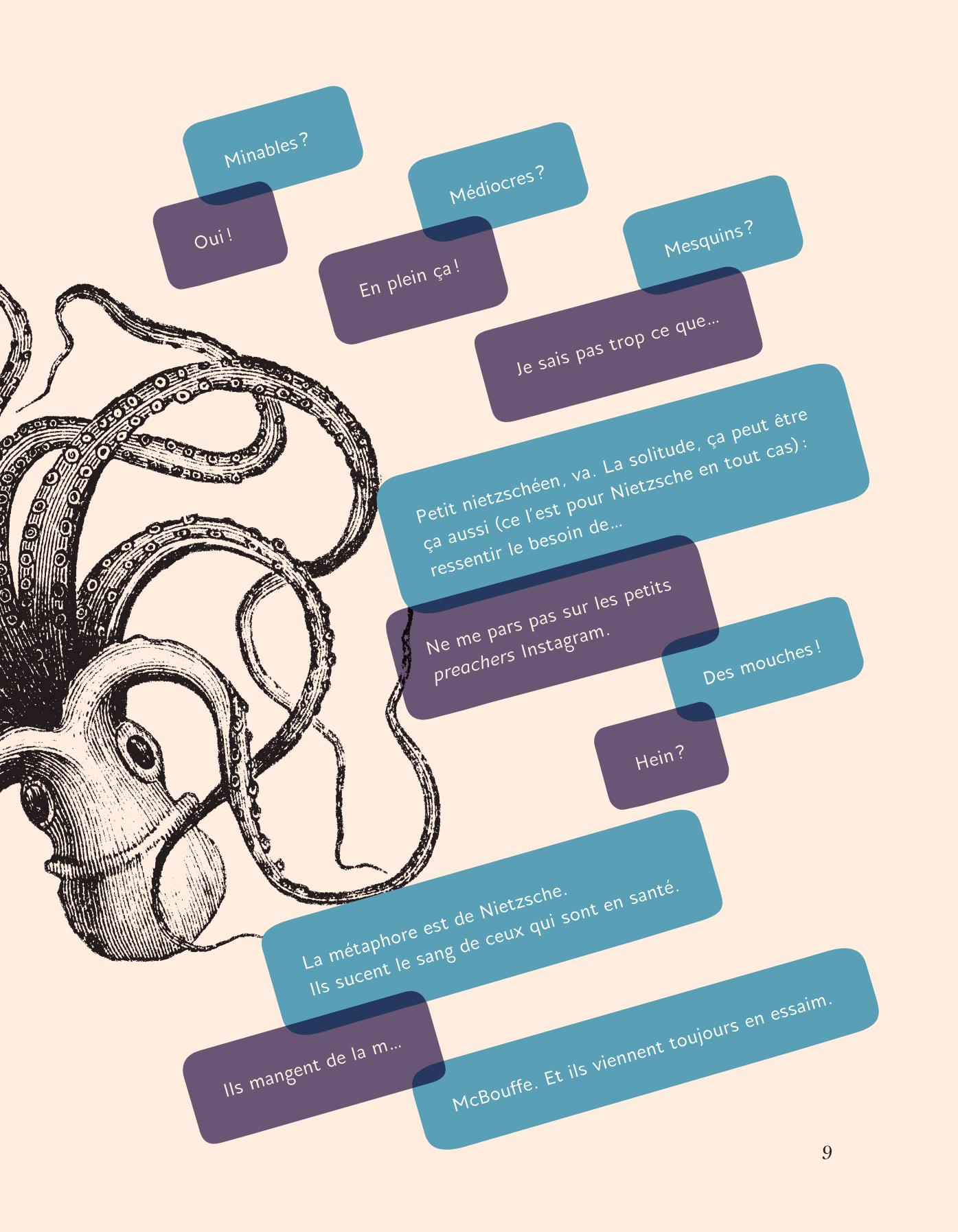 Extrait du recueil Réfléchir pour mourir moins cave, de Louis Dugal, publié aux Éditions de la Bagnole.