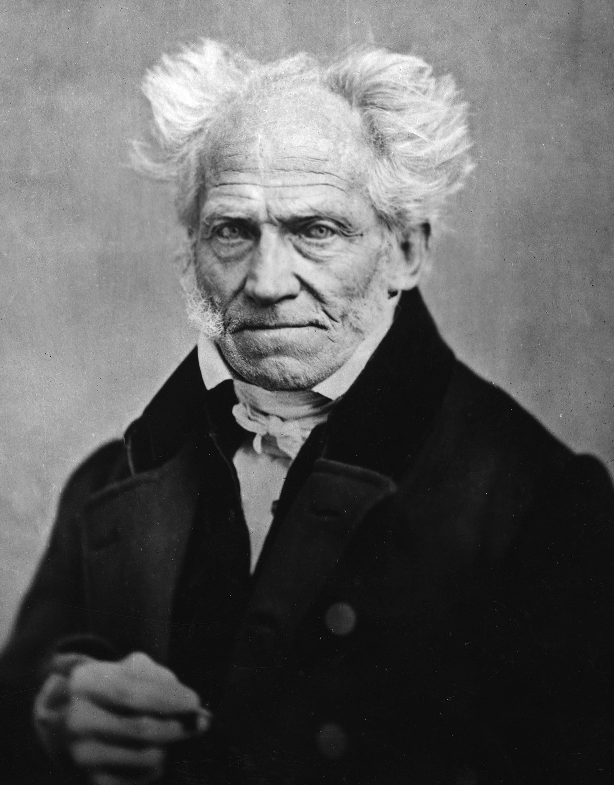Portrait photograph of Arthur Schopenhauer par Johann Schäfer, March 1859, Frankfurt am Main University Library