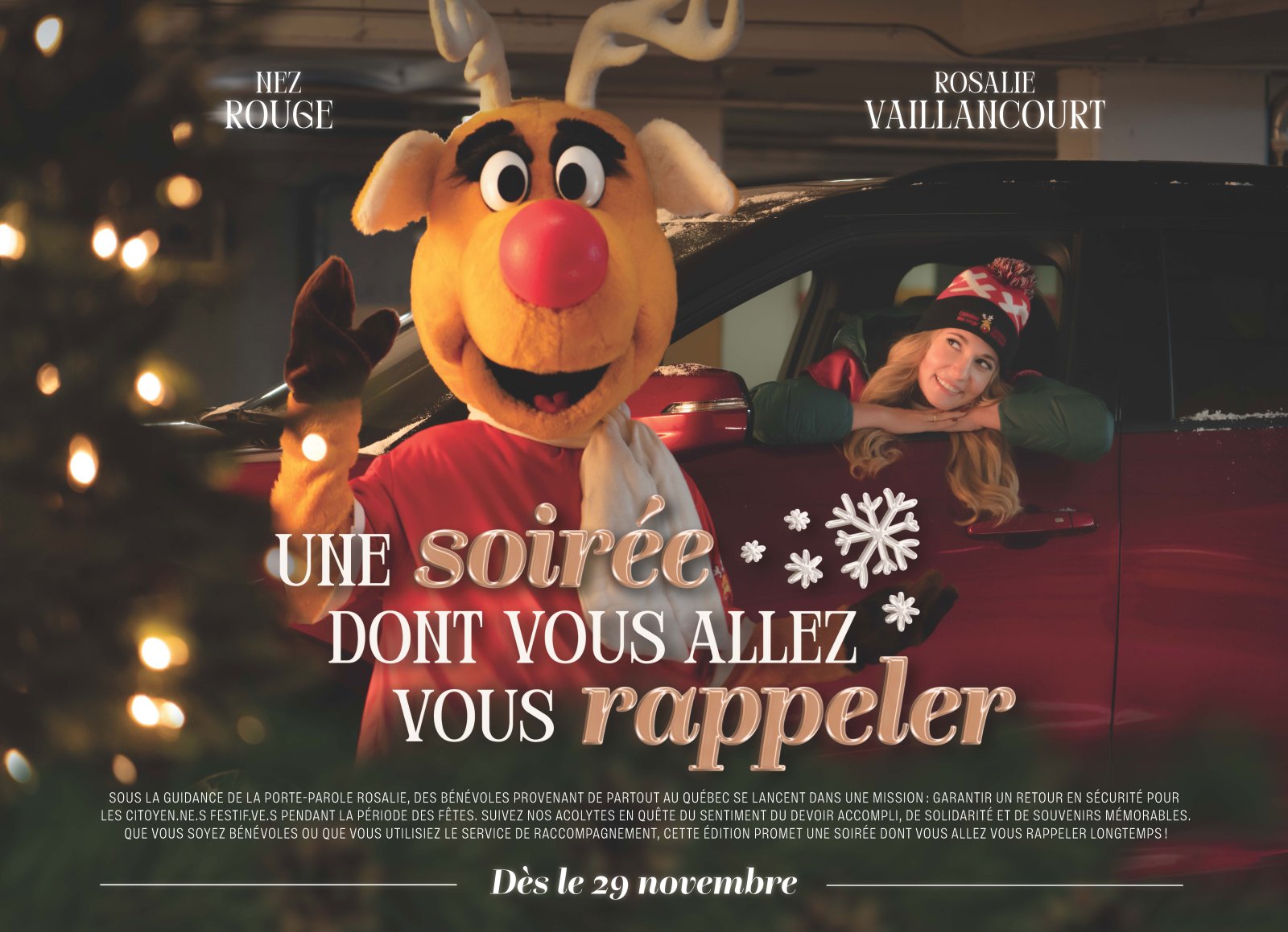 L’Opération Nez rouge est un organisme à but non lucratif qui valorise l’adoption de comportements responsables pour prévenir la conduite avec les facultés affaiblies. À travers son service de raccompagnement bénévole et diverses initiatives de sensibilisation déployées tout au long de l’année, l’organisme contribue à la sécurité routière et génère des retombées locales profitant à la jeunesse et au sport amateur.